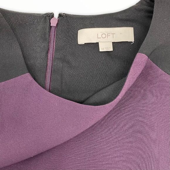 LOFT Women's Color Block Sheath Dress size 14 - Picture 6 of 6
